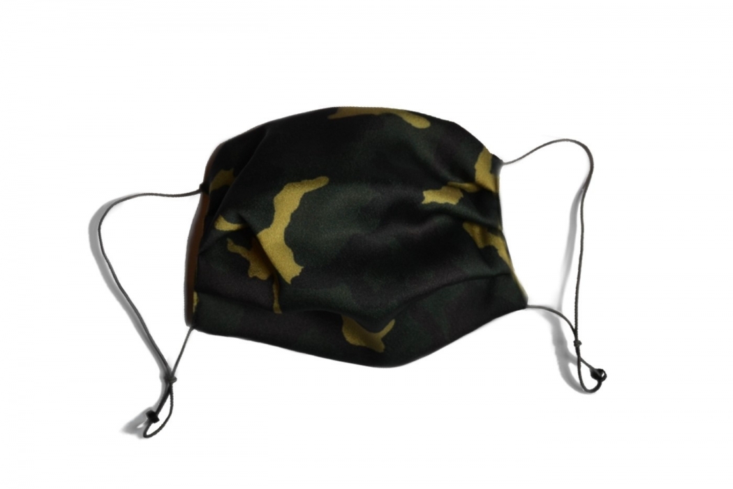 Mascherina stampa camouflage militare con elastici