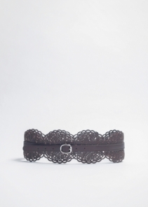 Dark Brown Woman Leather Waist Belt