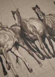 Jacquard Cashmere Throw - Horses
