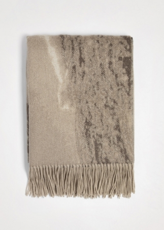 Jacquard Cashmere Throw - Lion