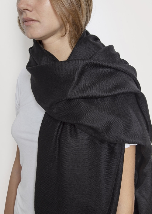 Black Cashmere Stole