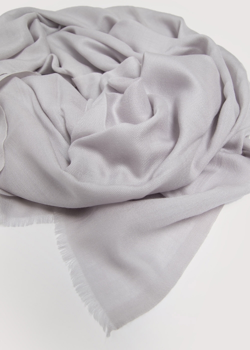 Pearl Grey Cashmere Stole