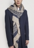 Beige and Blue Ningxia Cashmere Stole