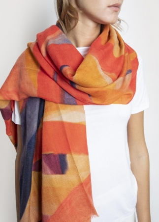 Sunset Painting Cashmere Stole