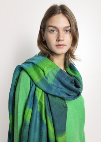 Emerald Painting Cashmere Stole