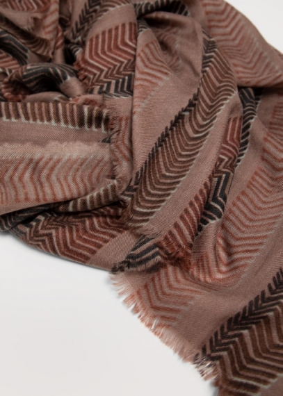 Brown Spike Cashmere Stole