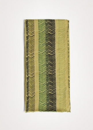 Green Spike Cashmere Stole