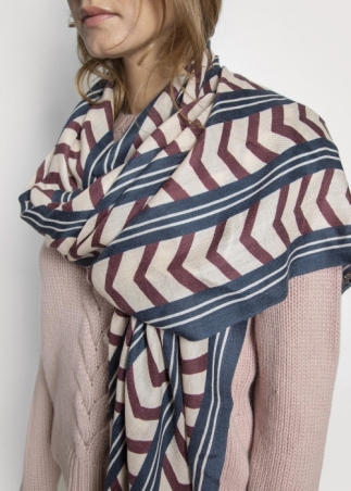 Neutral Arrows Cashmere Stole