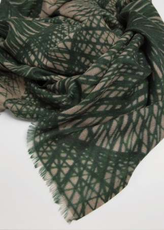 Green Rays Cashmere Stole