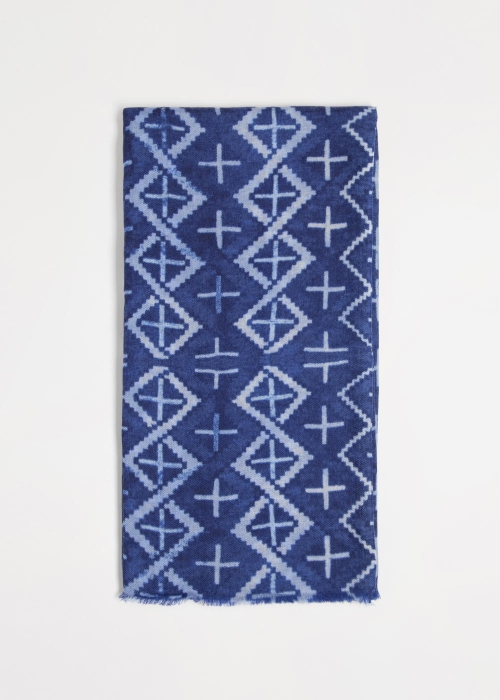 Blue Cross Cashmere Stole