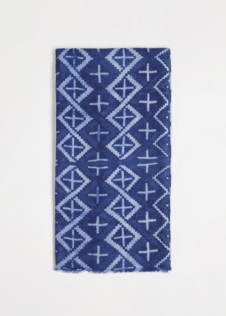 Blue Cross Cashmere Stole