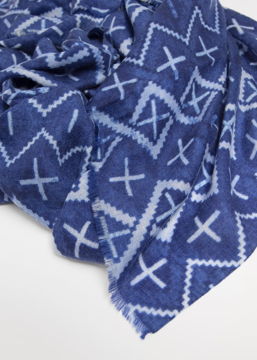 Blue Cross Cashmere Stole