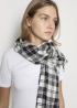 Silk and cashmere tartan scarf - White | Toosh cashmere scarves