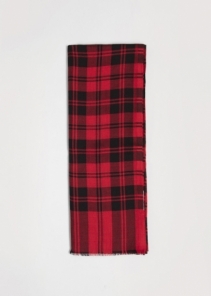 Sciarpa in cashmere e seta scozzese rosso