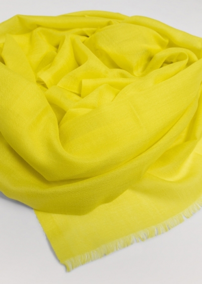Light Cashmere Stole - Fluorescent Yellow