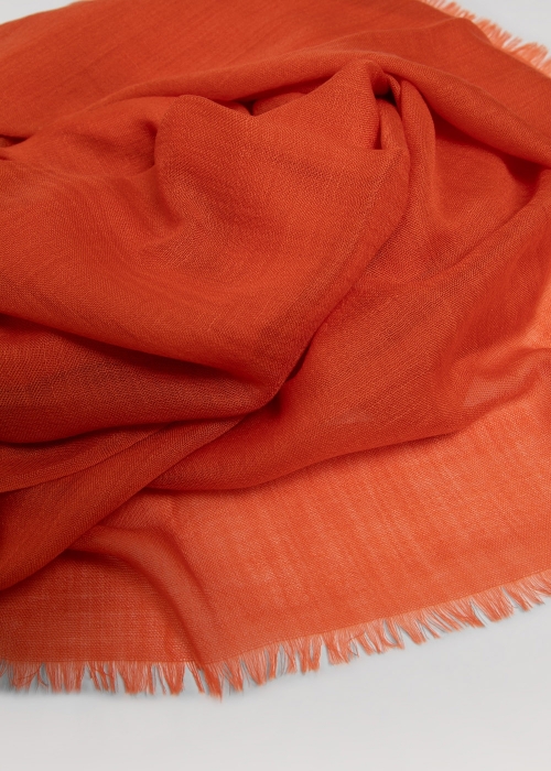 Light Cashmere Stole - Orange