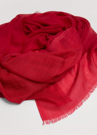 Strawberry Red Light Cashmere Stole