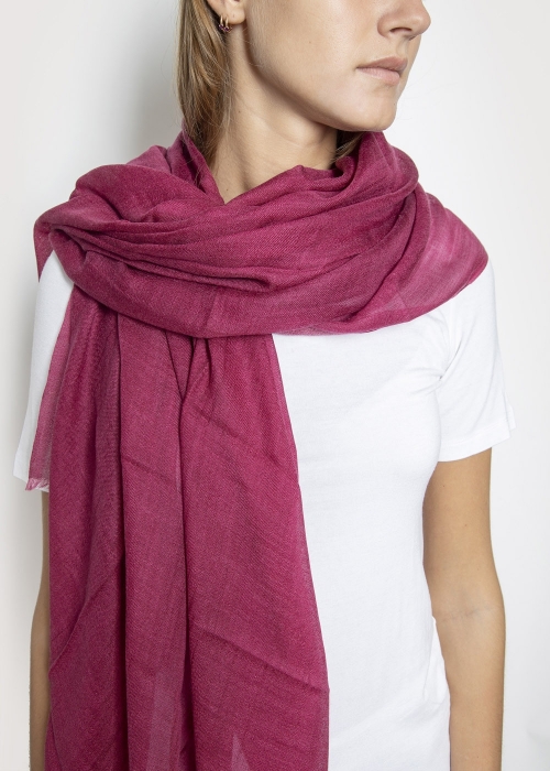 Light Cashmere Stole - Dark Cyclamen