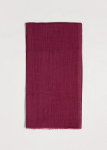 Stola in cashmere ultra-leggero ciclamino scuro