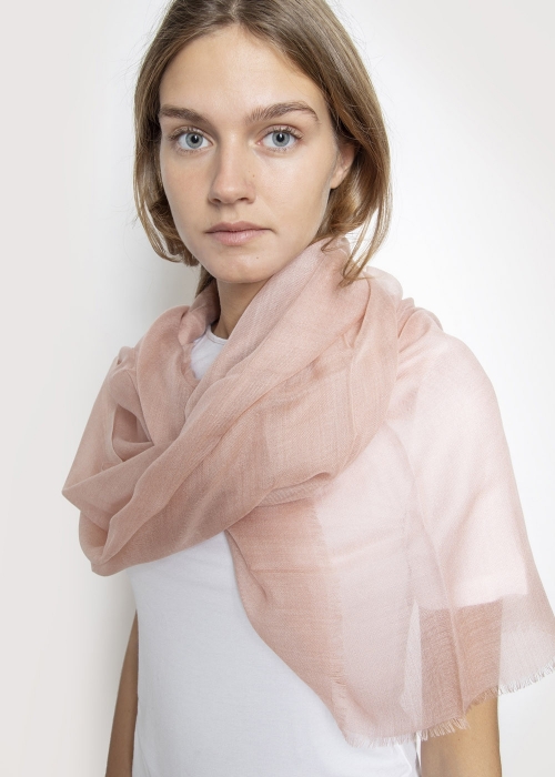 Pale Pink Light Cashmere Stole