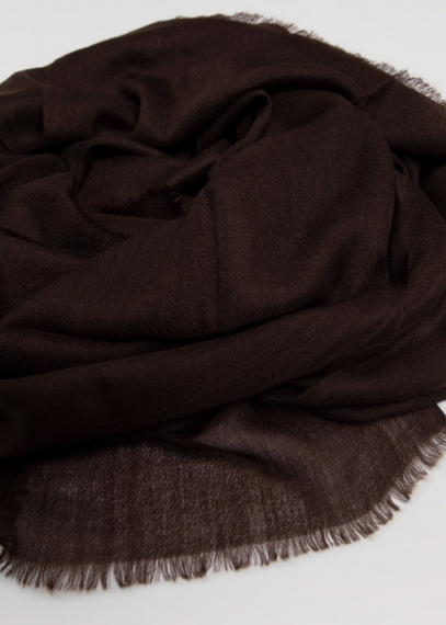 Dark Brown Light Cashmere Stole