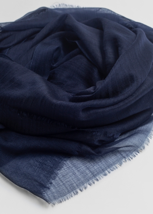 Navy Ultralight Cashmere Stole