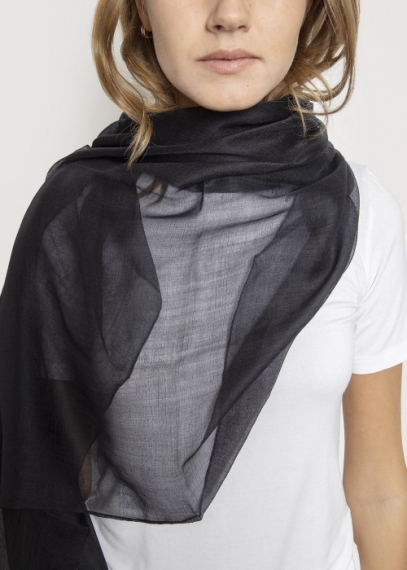 Black Ultralight Cashmere Stole