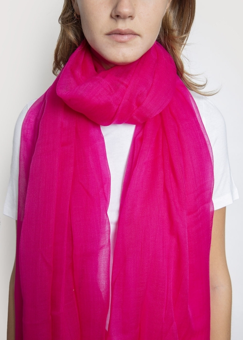 Stola elegante fucsia cashmere matrimonio nodo