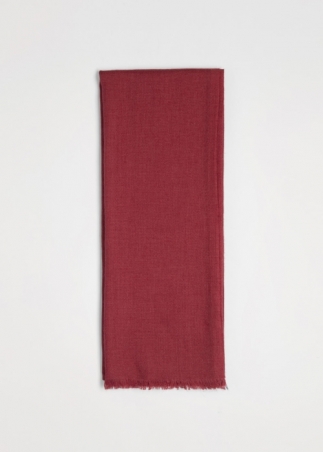 Red Silk and Cashmere Scarf