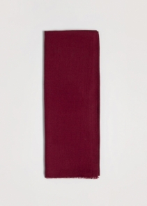 Burgundy Silk and Cashmere Scarf