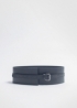 High Waist Leather Belt | Black