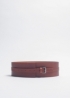 High Waist Leather Belt | Brown