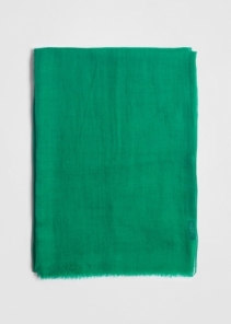 Stola in cashmere voile ultralight verde smeraldo