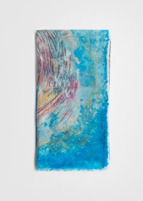 Light Cashmere Stole - Turquoise - Art and Fashion