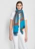 Turquoise Squares Light Cashmere Stole