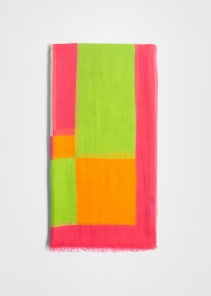 Lime and Pink Cashmere stole