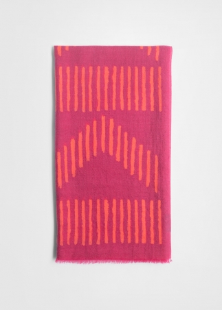 Fuchsia Tribe Light Cashmere Stole