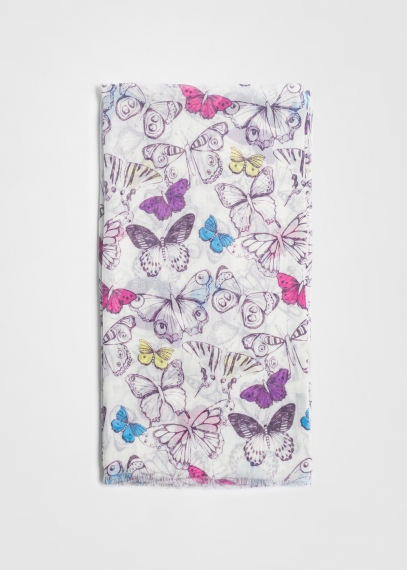 Colorful Butterfly Light Cashmere Stole