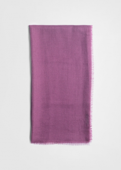 Cashmere Stole made in Italy - Pale Pink to Violet Shaded