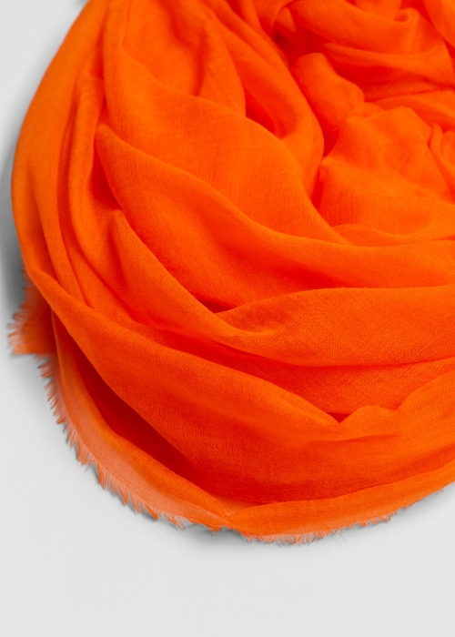 Orange Ultralight Cashmere Stole