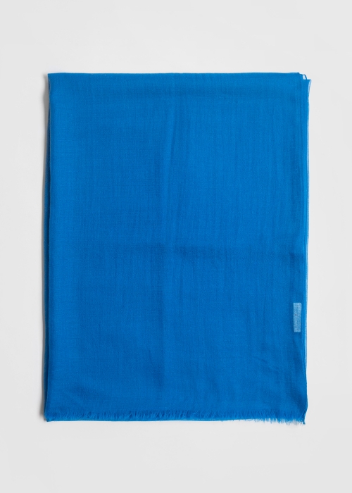 Ultralight cashmere stole - Electric blue