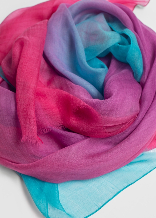 Ultralight cashmere stole - Nuanced Pink and...