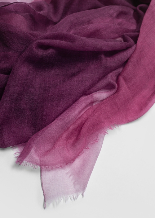 Ultralight cashmere stole - Nuanced Pink Purple