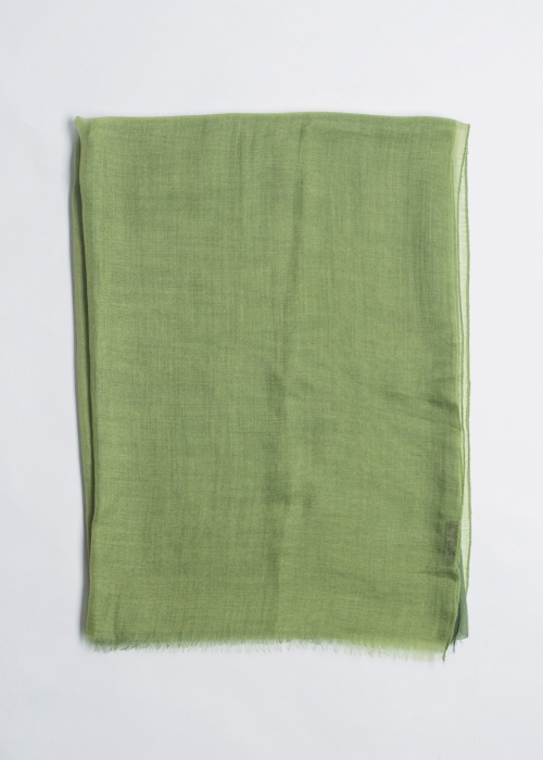 Nuanced Green Ultralight Cashmere Stole