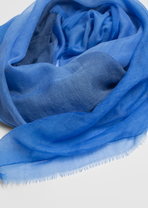Ultralight cashmere stole - Nuanced Blue