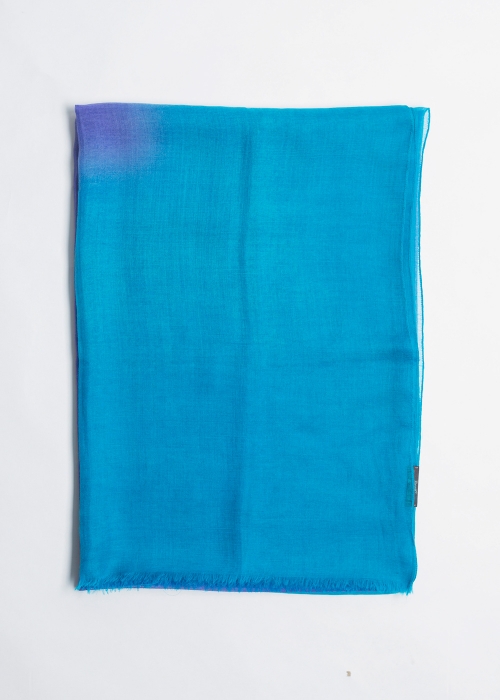 Ultralight cashmere stole - Nuanced tourquoise