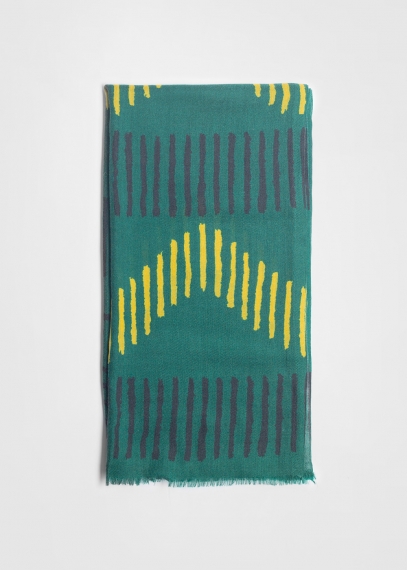 Stola in cashmere pashmina verde