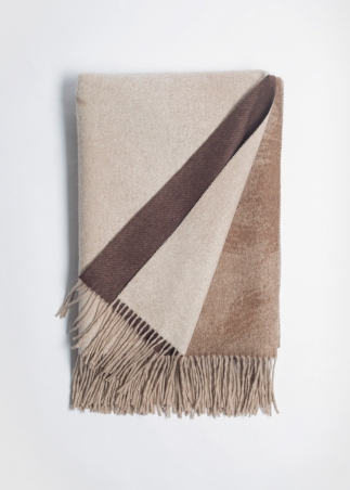 beige cashmere blanket made in italy