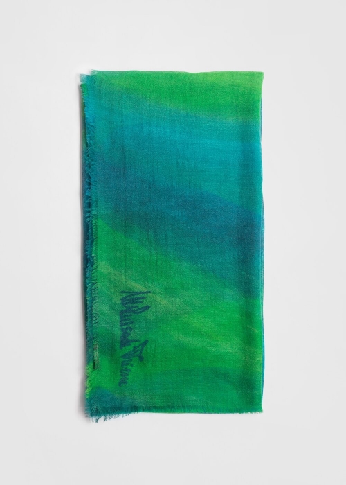 Light Cashmere Stole Emerald Green