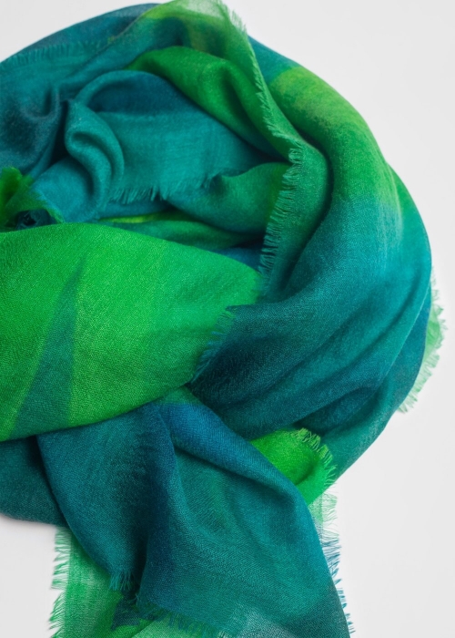 Light Cashmere Stole Emerald Green